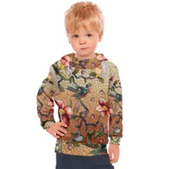 Flower Cubism Mosaic Vintage Kids  Hooded Pullover