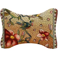 Flower Cubism Mosaic Vintage Seat Head Rest Cushion