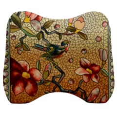 Flower Cubism Mosaic Vintage Velour Head Support Cushion