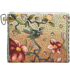 Flower Cubism Mosaic Vintage Canvas Cosmetic Bag (xxxl)