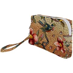 Flower Cubism Mosaic Vintage Wristlet Pouch Bag (small) by Jancukart