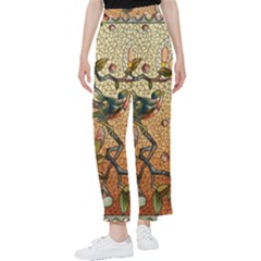 Flower Cubism Mosaic Vintage Women s Pants  by Jancukart