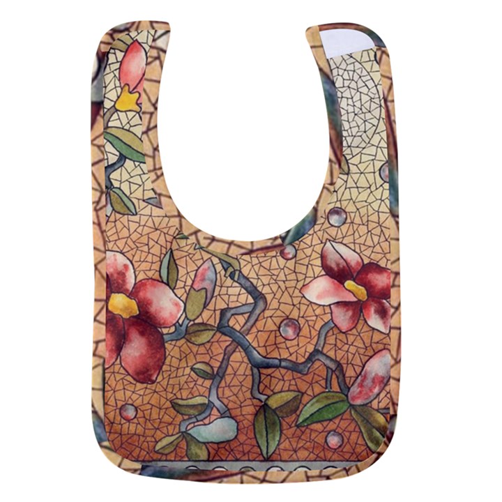 Flower Cubism Mosaic Vintage Baby Bib