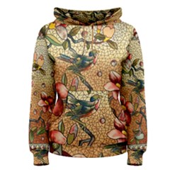 Flower Cubism Mosaic Vintage Women s Pullover Hoodie