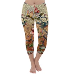 Flower Cubism Mosaic Vintage Capri Winter Leggings  by Jancukart