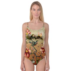 Flower Cubism Mosaic Vintage Camisole Leotard 