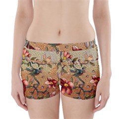 Flower Cubism Mosaic Vintage Boyleg Bikini Wrap Bottoms