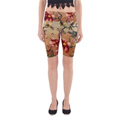 Flower Cubism Mosaic Vintage Yoga Cropped Leggings