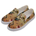 Flower Cubism Mosaic Vintage Men s Canvas Slip Ons View2