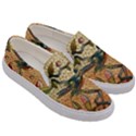 Flower Cubism Mosaic Vintage Men s Canvas Slip Ons View3