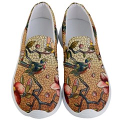 Flower Cubism Mosaic Vintage Men s Lightweight Slip Ons by Jancukart