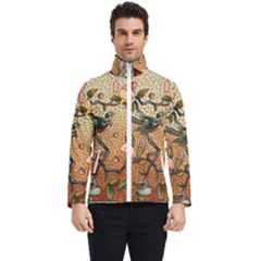 Flower Cubism Mosaic Vintage Men s Bomber Jacket