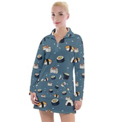 Sushi Pattern Women s Long Sleeve Casual Dress