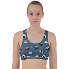 Sushi Pattern Back Weave Sports Bra