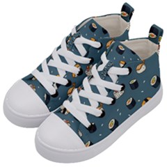 Sushi Pattern Kids  Mid-top Canvas Sneakers by Jancukart