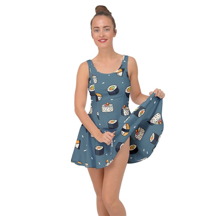 Sushi Pattern Inside Out Casual Dress