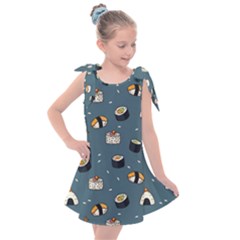 Sushi Pattern Kids  Tie Up Tunic Dress