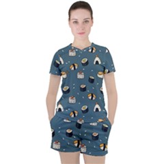 Sushi Pattern Women s Tee And Shorts Set