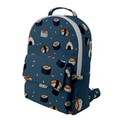 Sushi Pattern Flap Pocket Backpack (large)