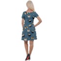 Sushi Pattern Cap Sleeve Velour Dress  View2