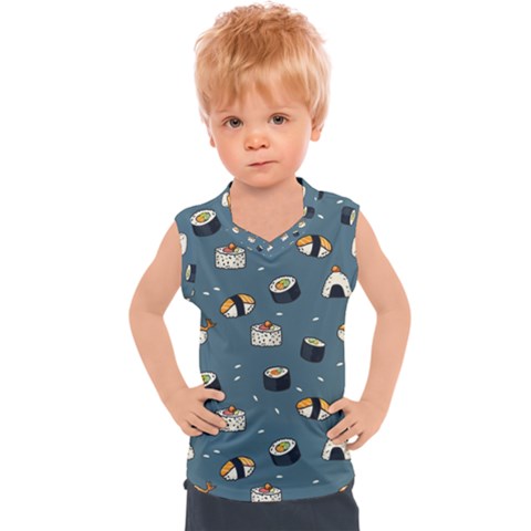 Sushi Pattern Kids  Sport Tank Top by Jancukart