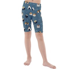 Sushi Pattern Kids  Mid Length Swim Shorts