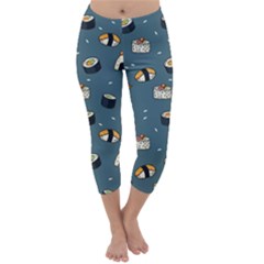 Sushi Pattern Capri Winter Leggings 