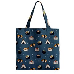 Sushi Pattern Zipper Grocery Tote Bag by Jancukart