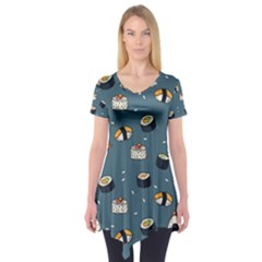 Sushi Pattern Short Sleeve Tunic 