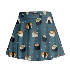 Sushi Pattern Mini Flare Skirt