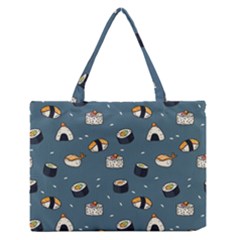 Sushi Pattern Zipper Medium Tote Bag