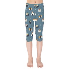 Sushi Pattern Kids  Capri Leggings  by Jancukart