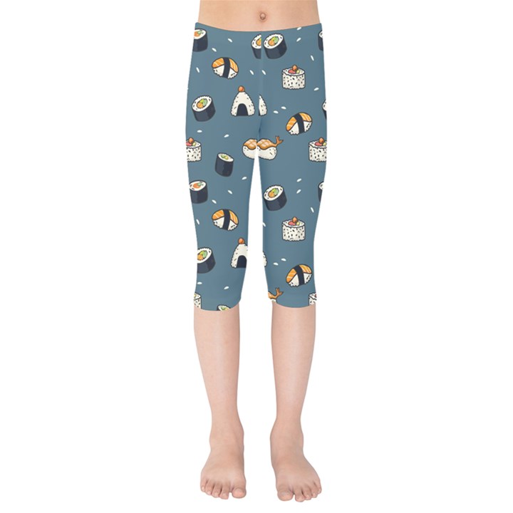 Sushi Pattern Kids  Capri Leggings 