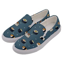 Sushi Pattern Men s Canvas Slip Ons