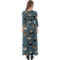 Sushi Pattern Button Up Boho Maxi Dress View2