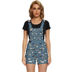 Sushi Pattern Short Overalls by Jancukart