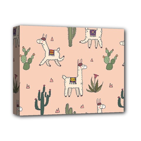 Llamas Pattern Deluxe Canvas 14  X 11  (stretched)