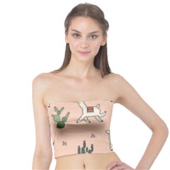 Llamas Pattern Tube Top