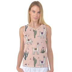 Llamas Pattern Women s Basketball Tank Top