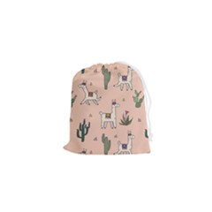 Llamas Pattern Drawstring Pouch (xs)