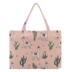 Llamas Pattern Medium Tote Bag by Jancukart