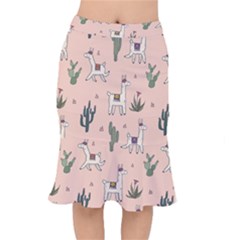 Llamas Pattern Short Mermaid Skirt