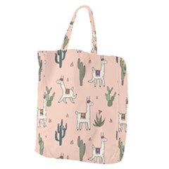 Llamas Pattern Giant Grocery Tote by Jancukart