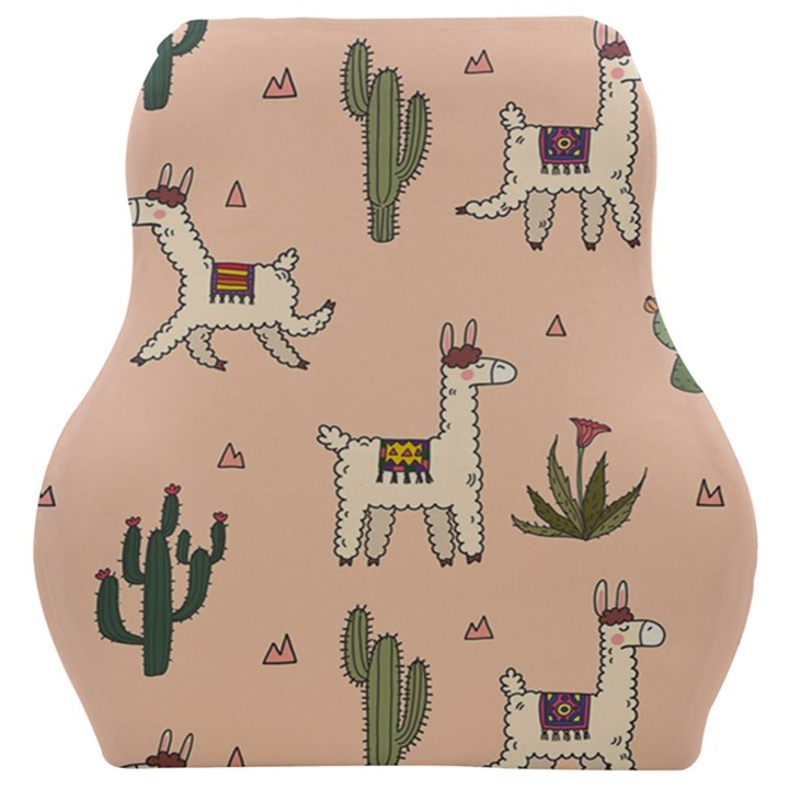 Llamas pattern Car Seat Velour Cushion 