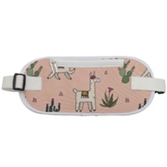 Llamas Pattern Rounded Waist Pouch by Jancukart