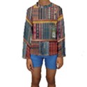 Books Library Bookshelf Bookshop Kids  Long Sleeve Swimwear View1