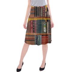 Books Library Bookshelf Bookshop Midi Beach Skirt