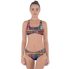 Books Library Bookshelf Bookshop Criss Cross Bikini Set by Zezheshop