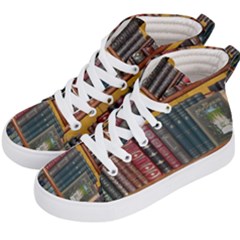 Books Library Bookshelf Bookshop Kids  Hi-top Skate Sneakers by Zezheshop