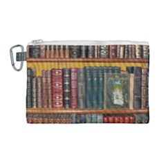 Books Library Bookshelf Bookshop Canvas Cosmetic Bag (large) by Zezheshop